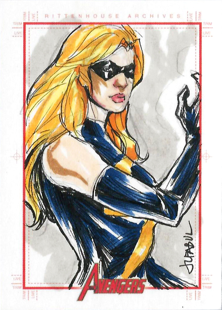 Captain Marvel / Ms Marvel / Warbird / Binary Sketch Card Collection ...